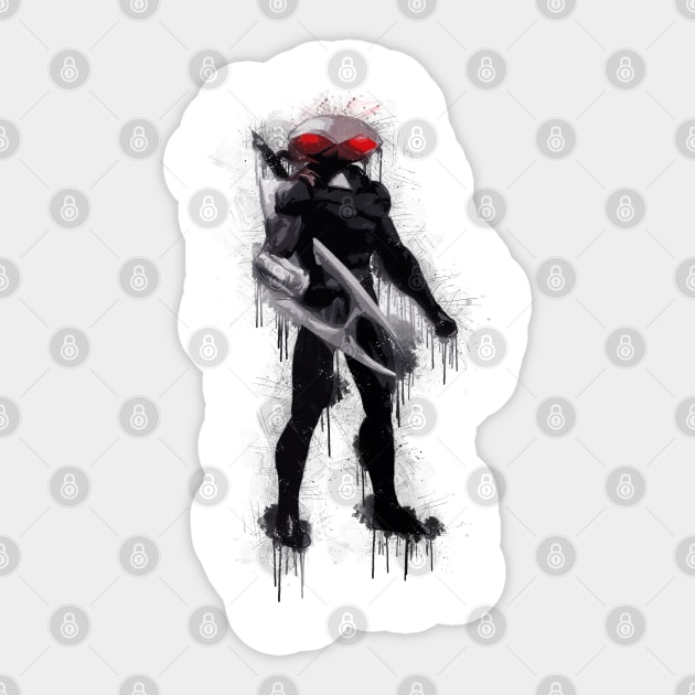 Black Manta Sticker by RaphEmpire